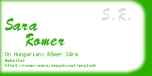 sara romer business card